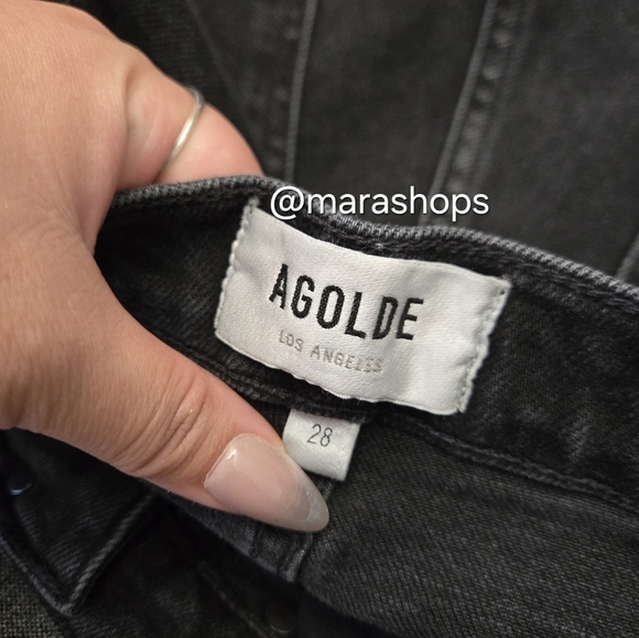 Agolde Riley High Rise Straight Crop  Jeans - Picture 5 of 7